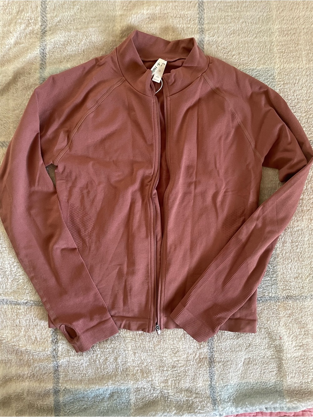 HALARA Dusty Rose Zip-Up Athletic Jacket